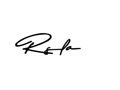 Create a beautiful signature design for name Rsla. With this signature (Asem Kandis PERSONAL USE) fonts, you can make a handwritten signature for free. Rsla signature style 9 images and pictures png