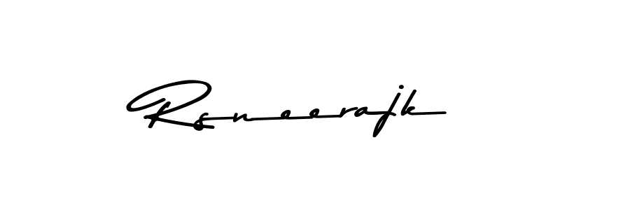 Make a beautiful signature design for name Rsneerajk. With this signature (Asem Kandis PERSONAL USE) style, you can create a handwritten signature for free. Rsneerajk signature style 9 images and pictures png