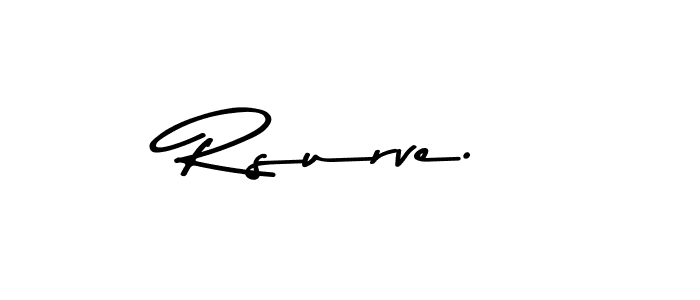 How to make Rsurve. name signature. Use Asem Kandis PERSONAL USE style for creating short signs online. This is the latest handwritten sign. Rsurve. signature style 9 images and pictures png