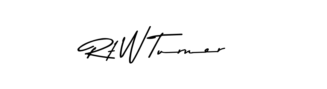 Rt W Turner stylish signature style. Best Handwritten Sign (Asem Kandis PERSONAL USE) for my name. Handwritten Signature Collection Ideas for my name Rt W Turner. Rt W Turner signature style 9 images and pictures png