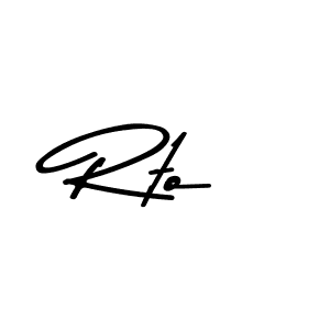 Rto stylish signature style. Best Handwritten Sign (Asem Kandis PERSONAL USE) for my name. Handwritten Signature Collection Ideas for my name Rto. Rto signature style 9 images and pictures png