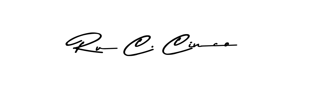 This is the best signature style for the Ru C. Cinco name. Also you like these signature font (Asem Kandis PERSONAL USE). Mix name signature. Ru C. Cinco signature style 9 images and pictures png