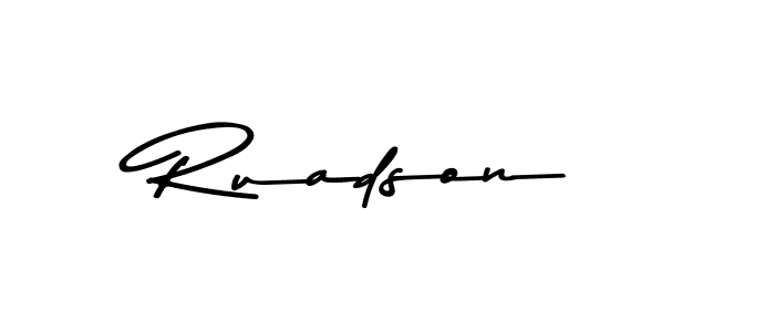 Asem Kandis PERSONAL USE is a professional signature style that is perfect for those who want to add a touch of class to their signature. It is also a great choice for those who want to make their signature more unique. Get Ruadson name to fancy signature for free. Ruadson signature style 9 images and pictures png
