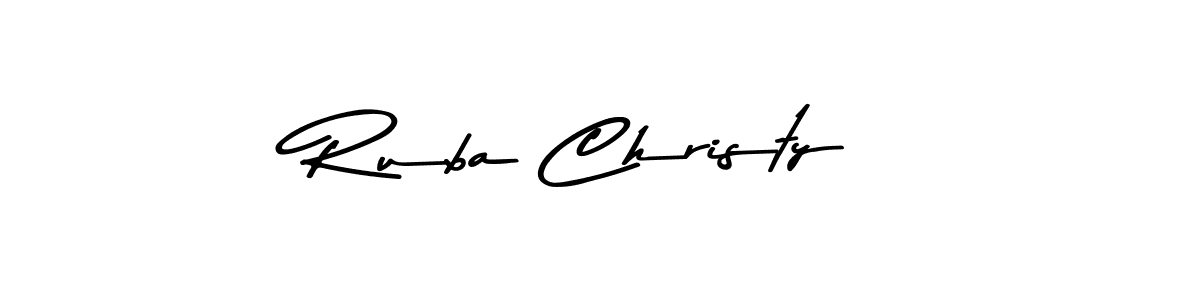 Make a beautiful signature design for name Ruba Christy. Use this online signature maker to create a handwritten signature for free. Ruba Christy signature style 9 images and pictures png