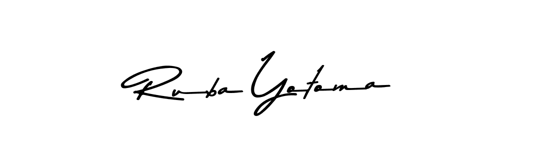 Also You can easily find your signature by using the search form. We will create Ruba Yotoma name handwritten signature images for you free of cost using Asem Kandis PERSONAL USE sign style. Ruba Yotoma signature style 9 images and pictures png