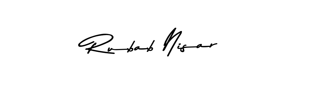 Make a short Rubab Nisar signature style. Manage your documents anywhere anytime using Asem Kandis PERSONAL USE. Create and add eSignatures, submit forms, share and send files easily. Rubab Nisar signature style 9 images and pictures png