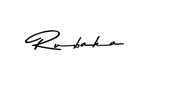 Rubaha stylish signature style. Best Handwritten Sign (Asem Kandis PERSONAL USE) for my name. Handwritten Signature Collection Ideas for my name Rubaha. Rubaha signature style 9 images and pictures png