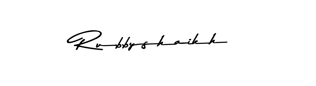 Also we have Rubbyshaikh name is the best signature style. Create professional handwritten signature collection using Asem Kandis PERSONAL USE autograph style. Rubbyshaikh signature style 9 images and pictures png