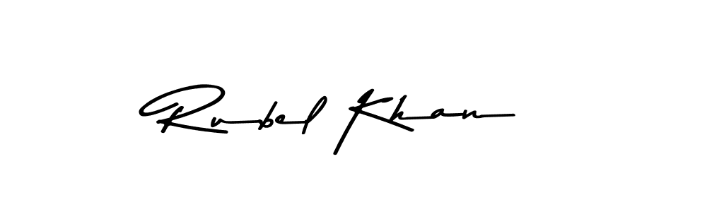 Use a signature maker to create a handwritten signature online. With this signature software, you can design (Asem Kandis PERSONAL USE) your own signature for name Rubel Khan. Rubel Khan signature style 9 images and pictures png