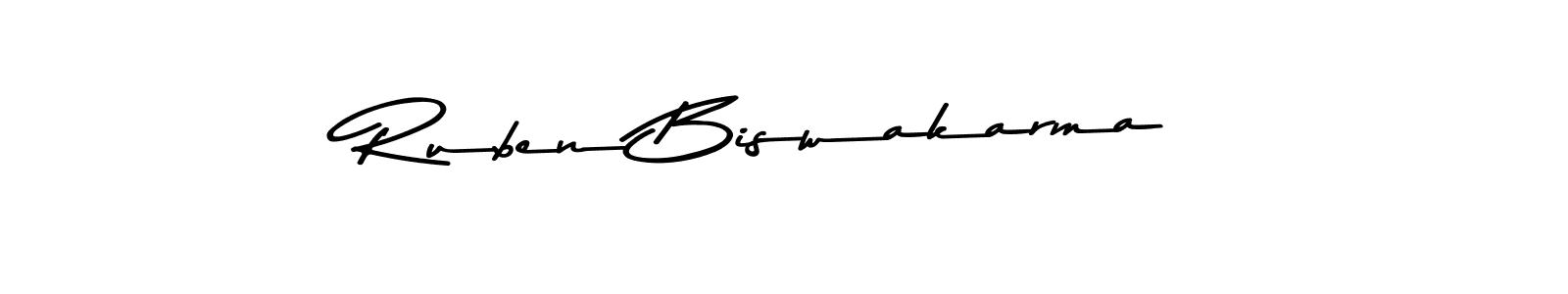 You can use this online signature creator to create a handwritten signature for the name Ruben Biswakarma. This is the best online autograph maker. Ruben Biswakarma signature style 9 images and pictures png