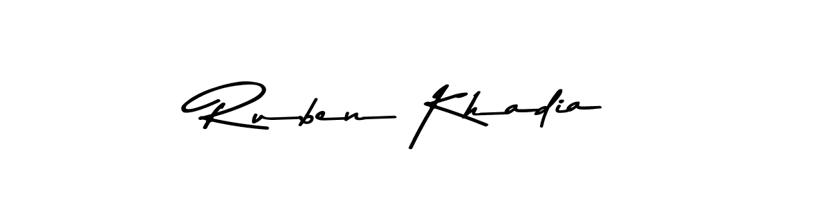 Ruben Khadia stylish signature style. Best Handwritten Sign (Asem Kandis PERSONAL USE) for my name. Handwritten Signature Collection Ideas for my name Ruben Khadia. Ruben Khadia signature style 9 images and pictures png