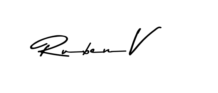 Asem Kandis PERSONAL USE is a professional signature style that is perfect for those who want to add a touch of class to their signature. It is also a great choice for those who want to make their signature more unique. Get Ruben V name to fancy signature for free. Ruben V signature style 9 images and pictures png