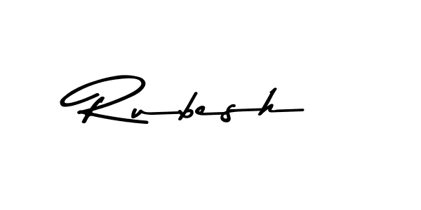 Rubesh stylish signature style. Best Handwritten Sign (Asem Kandis PERSONAL USE) for my name. Handwritten Signature Collection Ideas for my name Rubesh. Rubesh signature style 9 images and pictures png