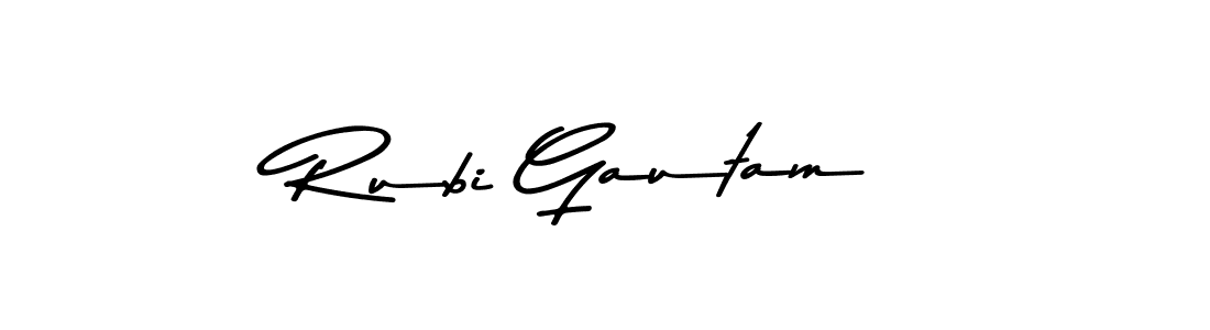 Rubi Gautam stylish signature style. Best Handwritten Sign (Asem Kandis PERSONAL USE) for my name. Handwritten Signature Collection Ideas for my name Rubi Gautam. Rubi Gautam signature style 9 images and pictures png