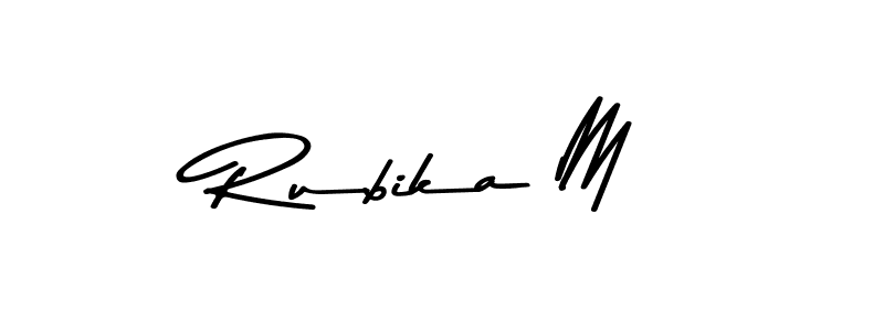 You should practise on your own different ways (Asem Kandis PERSONAL USE) to write your name (Rubika M) in signature. don't let someone else do it for you. Rubika M signature style 9 images and pictures png