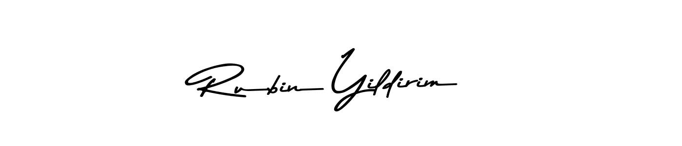 How to make Rubin Yildirim name signature. Use Asem Kandis PERSONAL USE style for creating short signs online. This is the latest handwritten sign. Rubin Yildirim signature style 9 images and pictures png