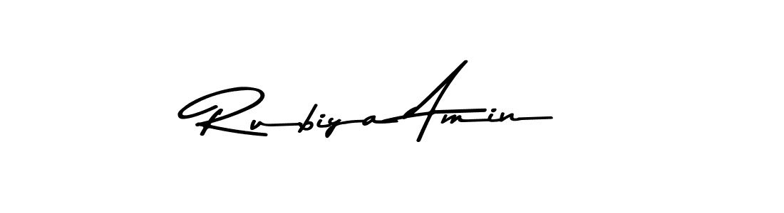 Use a signature maker to create a handwritten signature online. With this signature software, you can design (Asem Kandis PERSONAL USE) your own signature for name Rubiya Amin. Rubiya Amin signature style 9 images and pictures png