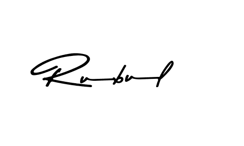 Create a beautiful signature design for name Rubul. With this signature (Asem Kandis PERSONAL USE) fonts, you can make a handwritten signature for free. Rubul signature style 9 images and pictures png