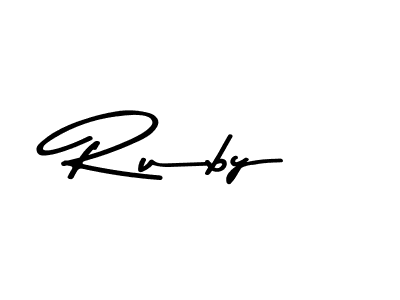 How to make Ruby signature? Asem Kandis PERSONAL USE is a professional autograph style. Create handwritten signature for Ruby name. Ruby signature style 9 images and pictures png