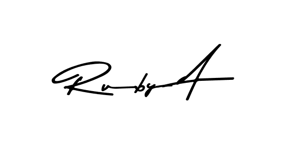Similarly Asem Kandis PERSONAL USE is the best handwritten signature design. Signature creator online .You can use it as an online autograph creator for name Ruby A. Ruby A signature style 9 images and pictures png