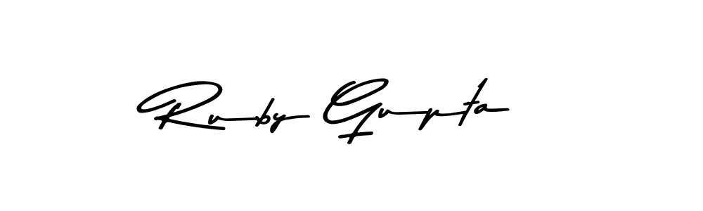 How to make Ruby Gupta signature? Asem Kandis PERSONAL USE is a professional autograph style. Create handwritten signature for Ruby Gupta name. Ruby Gupta signature style 9 images and pictures png