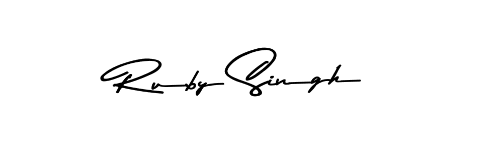 You should practise on your own different ways (Asem Kandis PERSONAL USE) to write your name (Ruby Singh) in signature. don't let someone else do it for you. Ruby Singh signature style 9 images and pictures png