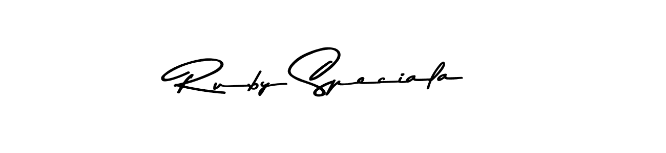 Design your own signature with our free online signature maker. With this signature software, you can create a handwritten (Asem Kandis PERSONAL USE) signature for name Ruby Speciala. Ruby Speciala signature style 9 images and pictures png