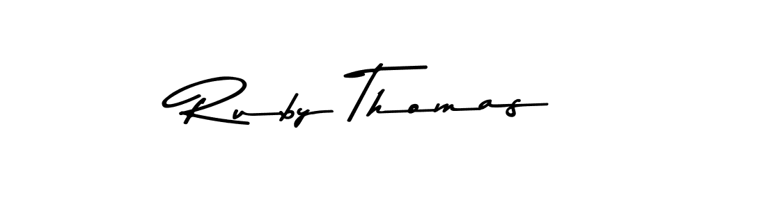 Design your own signature with our free online signature maker. With this signature software, you can create a handwritten (Asem Kandis PERSONAL USE) signature for name Ruby Thomas. Ruby Thomas signature style 9 images and pictures png