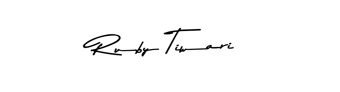 You should practise on your own different ways (Asem Kandis PERSONAL USE) to write your name (Ruby Tiwari) in signature. don't let someone else do it for you. Ruby Tiwari signature style 9 images and pictures png