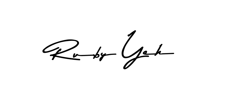 Design your own signature with our free online signature maker. With this signature software, you can create a handwritten (Asem Kandis PERSONAL USE) signature for name Ruby Yeh. Ruby Yeh signature style 9 images and pictures png
