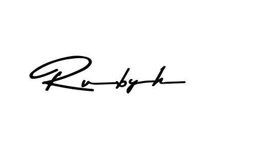 Rubyh stylish signature style. Best Handwritten Sign (Asem Kandis PERSONAL USE) for my name. Handwritten Signature Collection Ideas for my name Rubyh. Rubyh signature style 9 images and pictures png