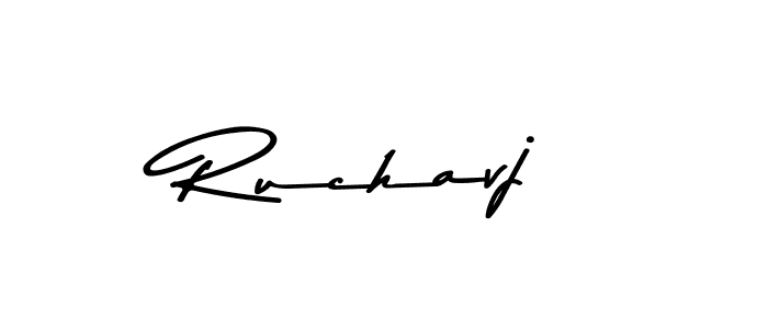 Design your own signature with our free online signature maker. With this signature software, you can create a handwritten (Asem Kandis PERSONAL USE) signature for name Ruchavj. Ruchavj signature style 9 images and pictures png