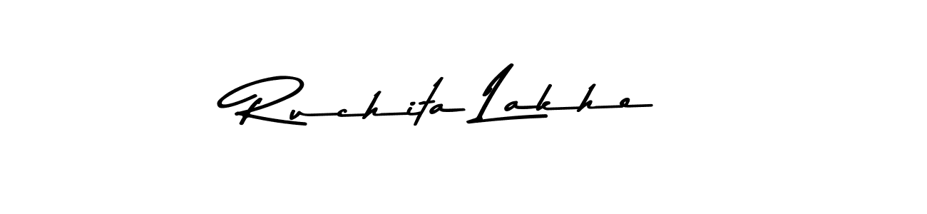 Use a signature maker to create a handwritten signature online. With this signature software, you can design (Asem Kandis PERSONAL USE) your own signature for name Ruchita Lakhe. Ruchita Lakhe signature style 9 images and pictures png