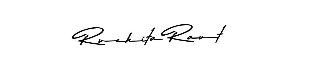 Create a beautiful signature design for name Ruchita Raut. With this signature (Asem Kandis PERSONAL USE) fonts, you can make a handwritten signature for free. Ruchita Raut signature style 9 images and pictures png