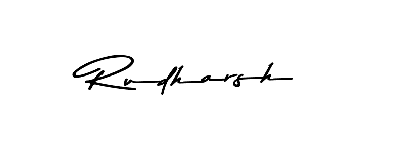 Design your own signature with our free online signature maker. With this signature software, you can create a handwritten (Asem Kandis PERSONAL USE) signature for name Rudharsh. Rudharsh signature style 9 images and pictures png