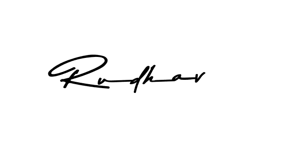 Use a signature maker to create a handwritten signature online. With this signature software, you can design (Asem Kandis PERSONAL USE) your own signature for name Rudhav. Rudhav signature style 9 images and pictures png