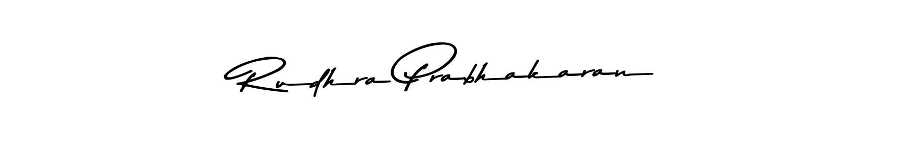 Make a beautiful signature design for name Rudhra Prabhakaran. With this signature (Asem Kandis PERSONAL USE) style, you can create a handwritten signature for free. Rudhra Prabhakaran signature style 9 images and pictures png