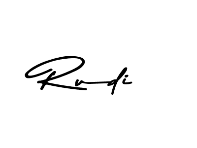 Rudi stylish signature style. Best Handwritten Sign (Asem Kandis PERSONAL USE) for my name. Handwritten Signature Collection Ideas for my name Rudi. Rudi signature style 9 images and pictures png