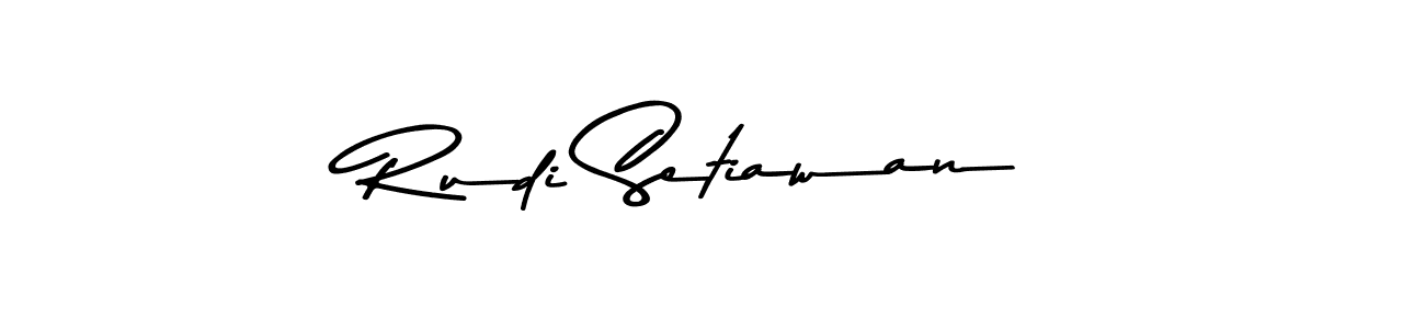 How to make Rudi Setiawan name signature. Use Asem Kandis PERSONAL USE style for creating short signs online. This is the latest handwritten sign. Rudi Setiawan signature style 9 images and pictures png