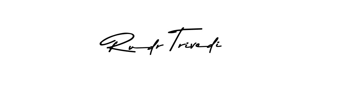 Use a signature maker to create a handwritten signature online. With this signature software, you can design (Asem Kandis PERSONAL USE) your own signature for name Rudr Trivedi. Rudr Trivedi signature style 9 images and pictures png