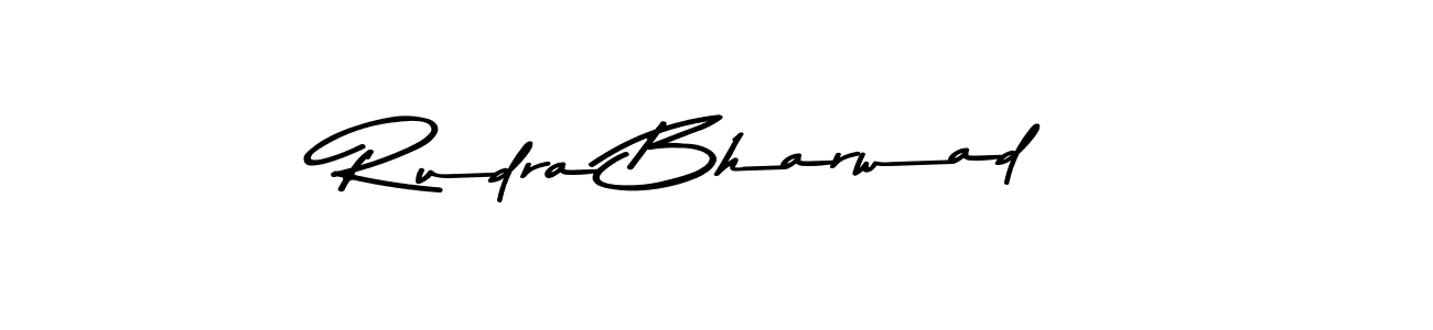 Create a beautiful signature design for name Rudra Bharwad. With this signature (Asem Kandis PERSONAL USE) fonts, you can make a handwritten signature for free. Rudra Bharwad signature style 9 images and pictures png