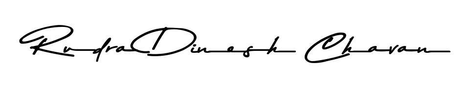Practice writing Rudra Dinesh Chavan with the flow of Asem Kandis PERSONAL USE lettering. A fantastic source of inspiration for developing your personal signature style. Rudra Dinesh Chavan signature style 9 images and pictures png