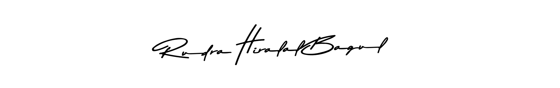 The best way (Asem Kandis PERSONAL USE) to make a short signature is to pick only two or three words in your name. The name Rudra Hiralal Bagul include a total of six letters. For converting this name. Rudra Hiralal Bagul signature style 9 images and pictures png