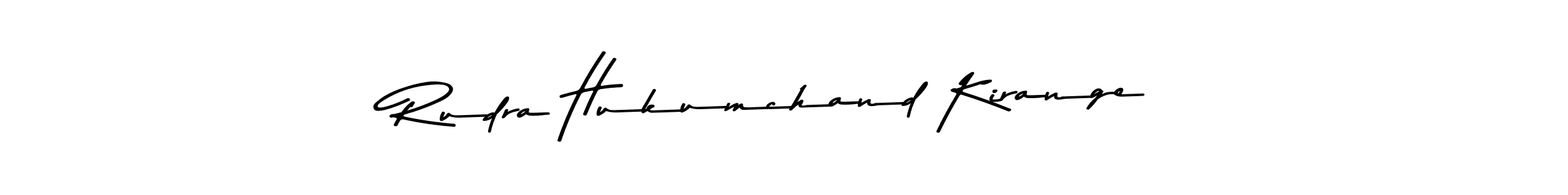 Asem Kandis PERSONAL USE is a professional signature style that is perfect for those who want to add a touch of class to their signature. It is also a great choice for those who want to make their signature more unique. Get Rudra Hukumchand Kirange name to fancy signature for free. Rudra Hukumchand Kirange signature style 9 images and pictures png