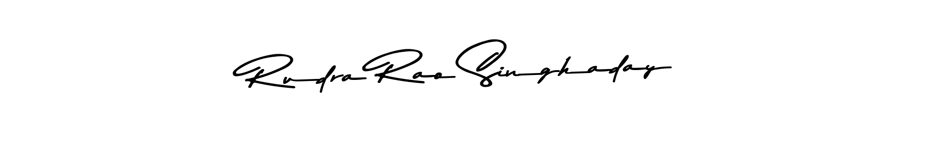 Asem Kandis PERSONAL USE is a professional signature style that is perfect for those who want to add a touch of class to their signature. It is also a great choice for those who want to make their signature more unique. Get Rudra Rao Singhaday name to fancy signature for free. Rudra Rao Singhaday signature style 9 images and pictures png