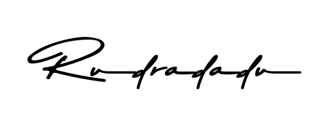 You should practise on your own different ways (Asem Kandis PERSONAL USE) to write your name (Rudradadu) in signature. Don't let someone else do it for you. Rudradadu signature style 9 images and pictures png
