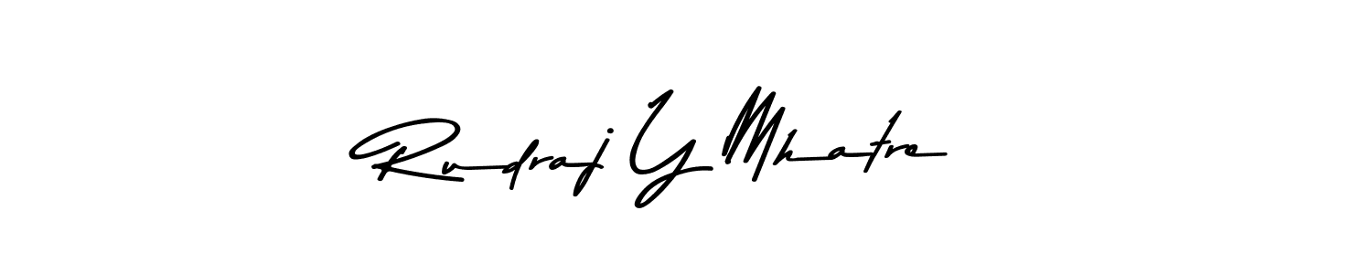 Use a signature maker to create a handwritten signature online. With this signature software, you can design (Asem Kandis PERSONAL USE) your own signature for name Rudraj Y Mhatre. Rudraj Y Mhatre signature style 9 images and pictures png