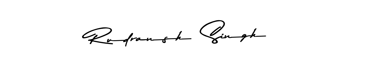 Also You can easily find your signature by using the search form. We will create Rudransh  Singh name handwritten signature images for you free of cost using Asem Kandis PERSONAL USE sign style. Rudransh  Singh signature style 9 images and pictures png