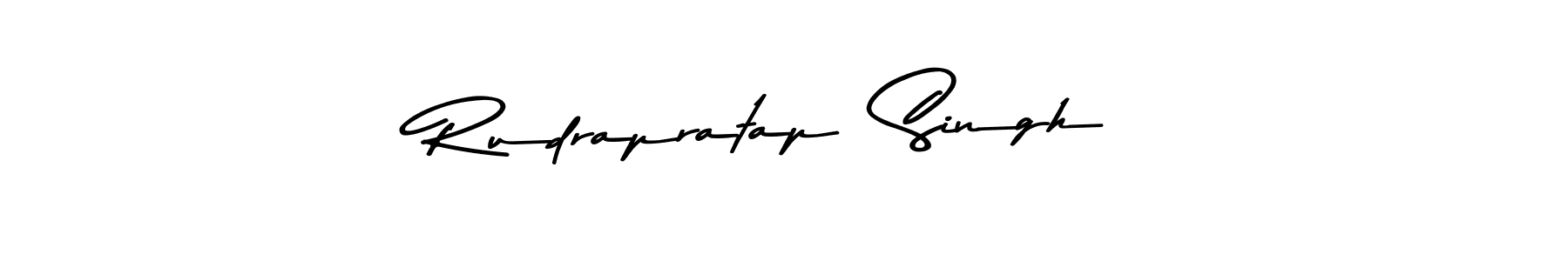 The best way (Asem Kandis PERSONAL USE) to make a short signature is to pick only two or three words in your name. The name Rudrapratap  Singh include a total of six letters. For converting this name. Rudrapratap  Singh signature style 9 images and pictures png