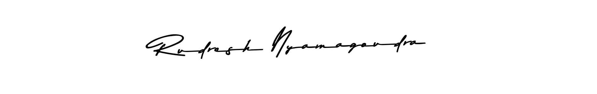 Rudresh Nyamagoudra stylish signature style. Best Handwritten Sign (Asem Kandis PERSONAL USE) for my name. Handwritten Signature Collection Ideas for my name Rudresh Nyamagoudra. Rudresh Nyamagoudra signature style 9 images and pictures png